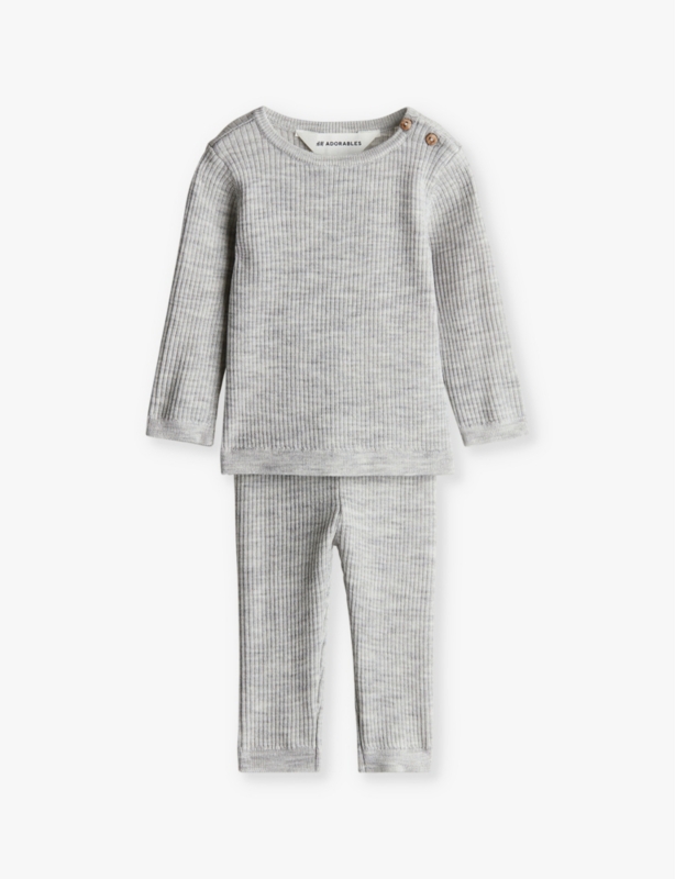 Ribbed wool top and trouser set 4-36 months