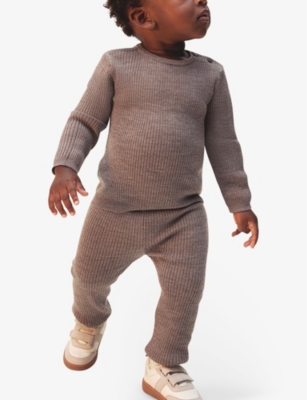 H&M ADORABLES RIBBED WOOL TOP AND TROUSER SET 4-36 MONTH 
