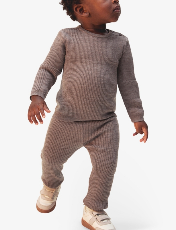 Ribbed wool top and trouser set 4-36 months