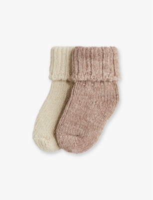 H&m Adorables Kids' Baby Ruby Pack Of Two Stretch Wool-blend Socks In White