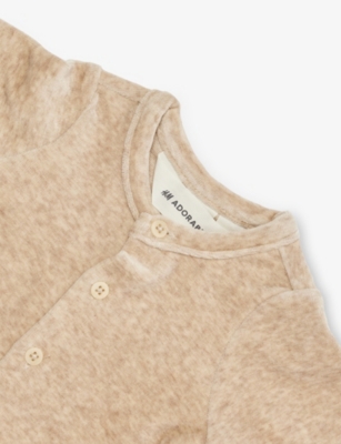 H&M ADORABLES: Round-neck drawstring-waistband two-piece organic-cotton set