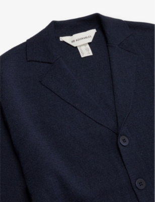 Curt notch-lapel wool-knit blazer 2-10 years