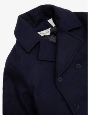 H&m Adorables Peacoat Double-breasted Wool-blend Felt Coat 2-10 Y In Blue Dark