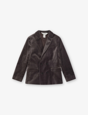 Double-Breasted Brushed Velvet Blazer 2-10 Years