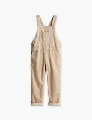 H&m Adorables Kids' Theodore Patch-pocket Organic-cotton Corduroy Dungarees 2-10 Y In Beige