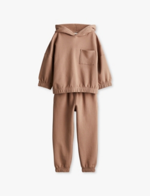 H&M ADORABLES: Patch-pocket two-piece stretch organic-cotton tracksuit set 2-10 years