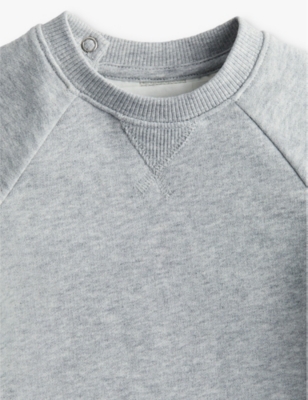 H&m Adorables Neville Crewneck Organic-cotton Sweatshirt 4 Months - 3 Year In Grey
