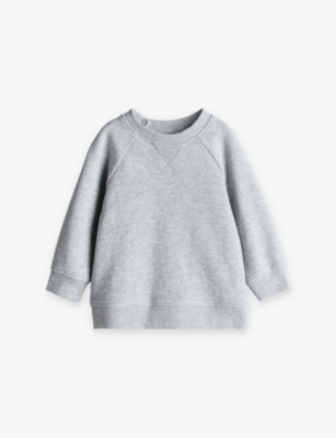 H&m Adorables Babies' Neville Crewneck Organic-cotton Sweatshirt 4 Months - 3 Year In Grey