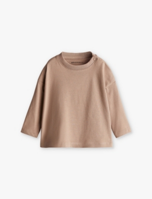 H&M ADORABLES: Round-neck long-sleeve organic-cotton T-shirt 4 months-3 years