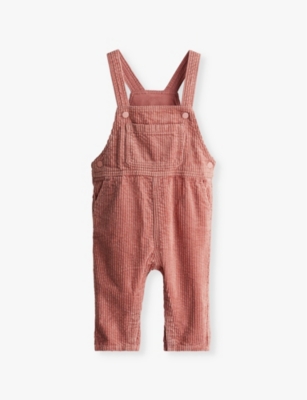 H&m Adorables Kids' Pink Patch-pocket Cotton-corduroy Dungarees 4 Months-3 Year