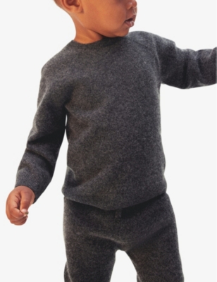 Round-neck long-sleeve cashmere jumper 6 months-3 years