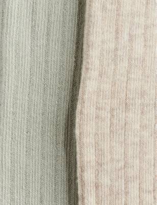 H&M ADORABLES: Ribbed two-pack cotton-blend knitted tights 2-10 years