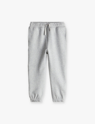 H&m Adorables Kids' Drawstring-waistband Tapered-leg Organic-cotton Jogging Bottoms 2-10 Y In Grey