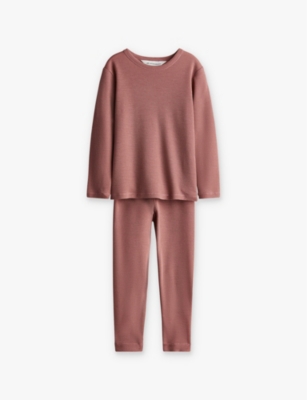 H&m Adorables Two-piece Wool Base-layer Set 2-10 Y In Pink