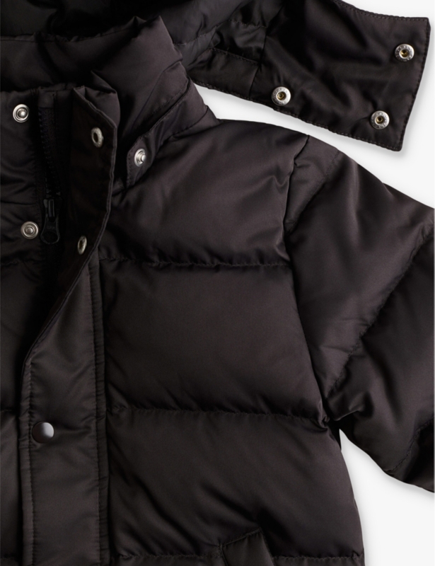 Detachable-hood padded shell-down jacket 2-10 years