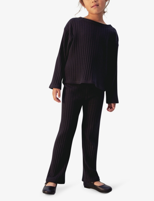 Two-piece ribbed stretch cotton-jersey set 2-10 years
