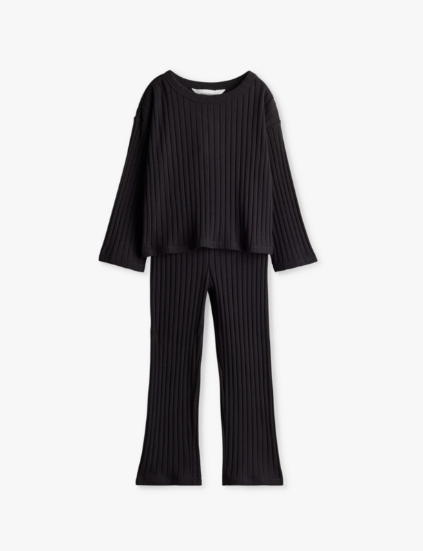 Two-piece ribbed stretch cotton-jersey set 2-10 years