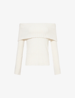 REFORMATION: Lana bardot cotton-cashmere knit jumper