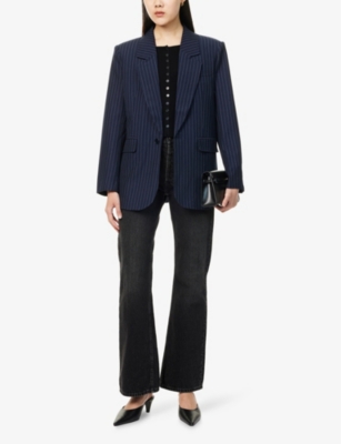 REFORMATION: Parker pinstripe woven blazer