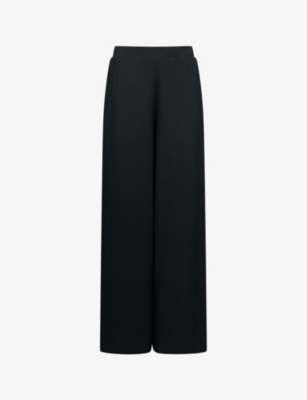 Ro&zo Womens Wide-leg Relaxed-fit Crepe Trousers Black