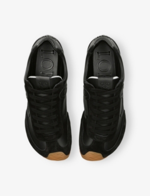 Loewe Ballet Runner 2.0 Suede-trimmed Leather Sneakers In Black