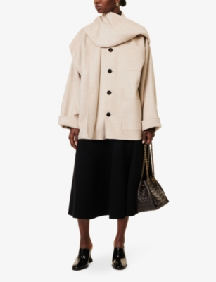 BOTTEGA VENETA: Double-faced button-front wool and cashmere-blend coat