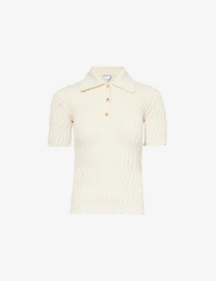 Bottega Veneta Geripptes Wolloberteil In String