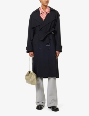 Bottega Veneta Fine Wool Windbreaker In Midnight Blue
