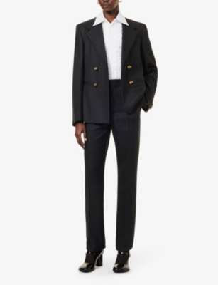 BOTTEGA VENETA: Notched-lapel double-breasted regular-fit wool jacket