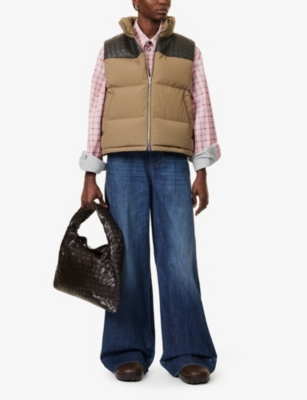 BOTTEGA VENETA WOMENS LIANA PADDED HIGH-NECK COTTON-DOWN GILET 