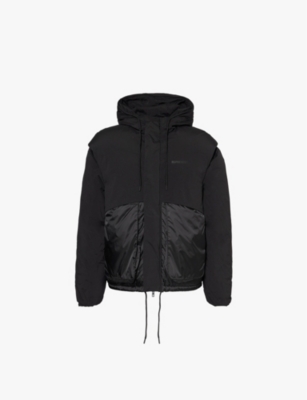 REPRESENT: Layered hooded canvas-down jacket