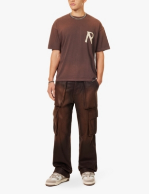 REPRESENT: Initial short-sleeve cotton-jersey T-shirt