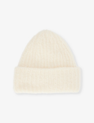 Guest In Residence Womens Cream Cloud Ribbed Wool-blend Beanie