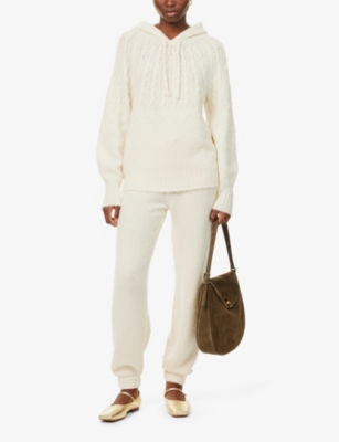 GUEST IN RESIDENCE: Drawstring-waistband tapered-leg mid-rise wool-blend jogging bottoms