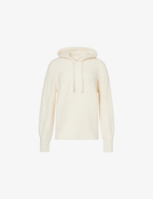 Guest In Residence Womens Cloud Hooded Merino-wool Blend Jumper Cream In Cream