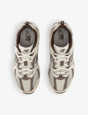 New Balance Womens Mr530 Logo-embossed Leather And Mesh Low-top Trainers Offwhite Beige In Offwhite Beige