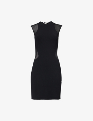STELLA MCCARTNEY WOMENS BLACK COMPACT MIRACLE SLEEVELESS KNITTED MINI DRESS XS