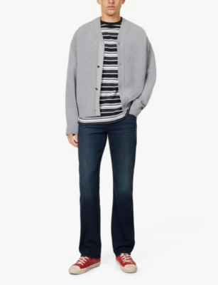 PAIGE: Doheny faded-wash straight-leg relaxed-fit stretch-denim jeans