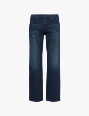 PAIGE: Doheny faded-wash straight-leg relaxed-fit stretch-denim jeans