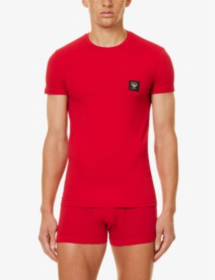 EMPORIO ARMANI: Brand-patch relaxed-fit stretch-cotton set