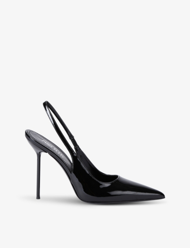 Lidia sling-back pointed-toe leather heels