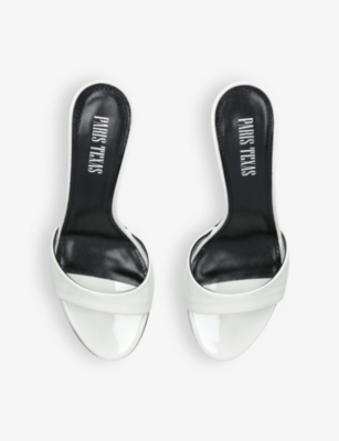 Paris Texas Womens  Lidia Mule 70 Leather Heeled Sandals In White