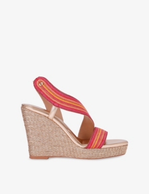 CARVELA: Gala 110 Embellished Woven Wedges