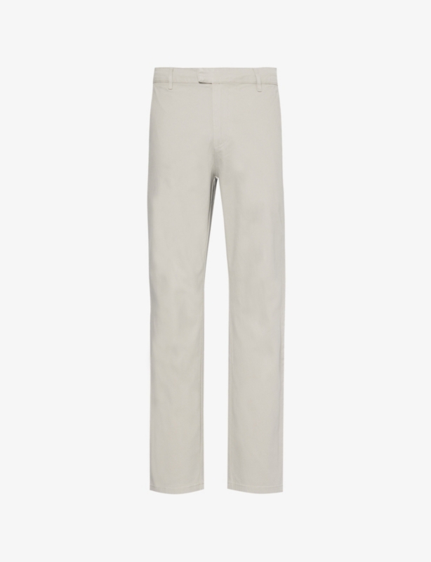 Straight-leg relaxed-fit stretch-cotton chino trousers