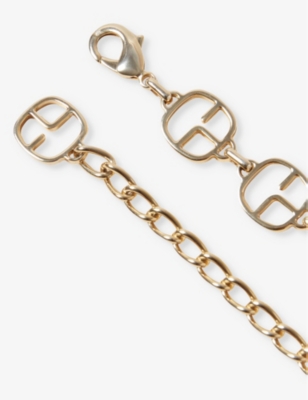 CLAUDIE PIERLOT: Branded-monogram gold-toned metal belt