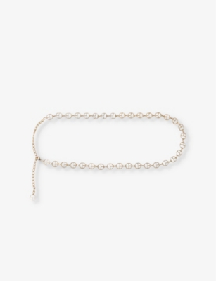CLAUDIE PIERLOT: Branded-monogram gold-toned metal belt