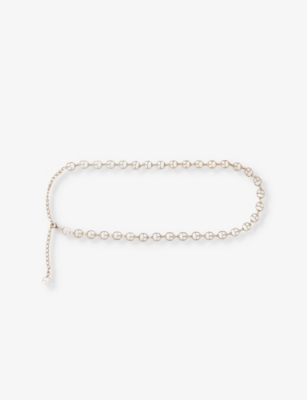 Claudie Pierlot Logo-chain Belt In Metalliques