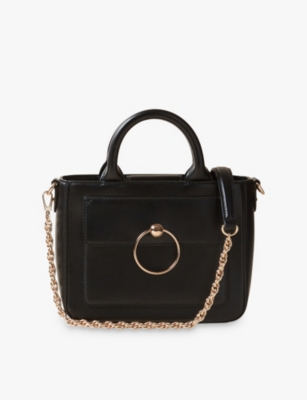 Claudie Pierlot Anouck Smooth-leather Mini Bag In Noir / Gris