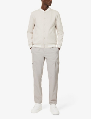 ARNE: Cargo hook-and-loop-tape-pockets tapered-leg relaxed-fit stretch-woven trousers