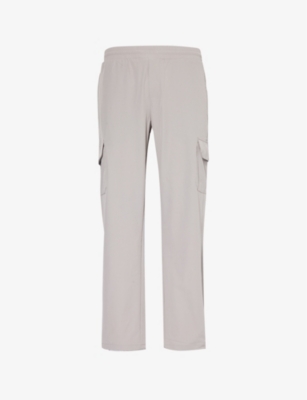 ARNE: Cargo hook-and-loop-tape-pockets tapered-leg relaxed-fit stretch-woven trousers